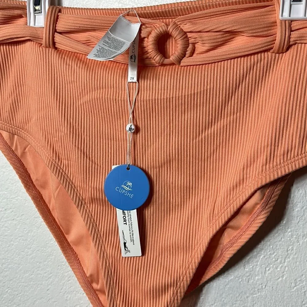 Cupshe Size 2X Peach Swim Suit Bottom NWT